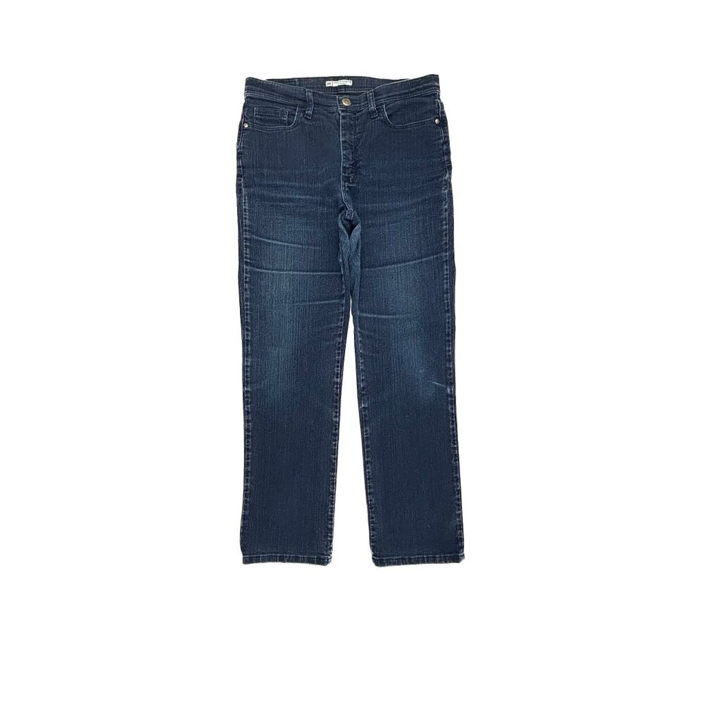 Lee Classic Fit Straight Leg At the Waist Women's size 12P Dark Blue Denim jeans